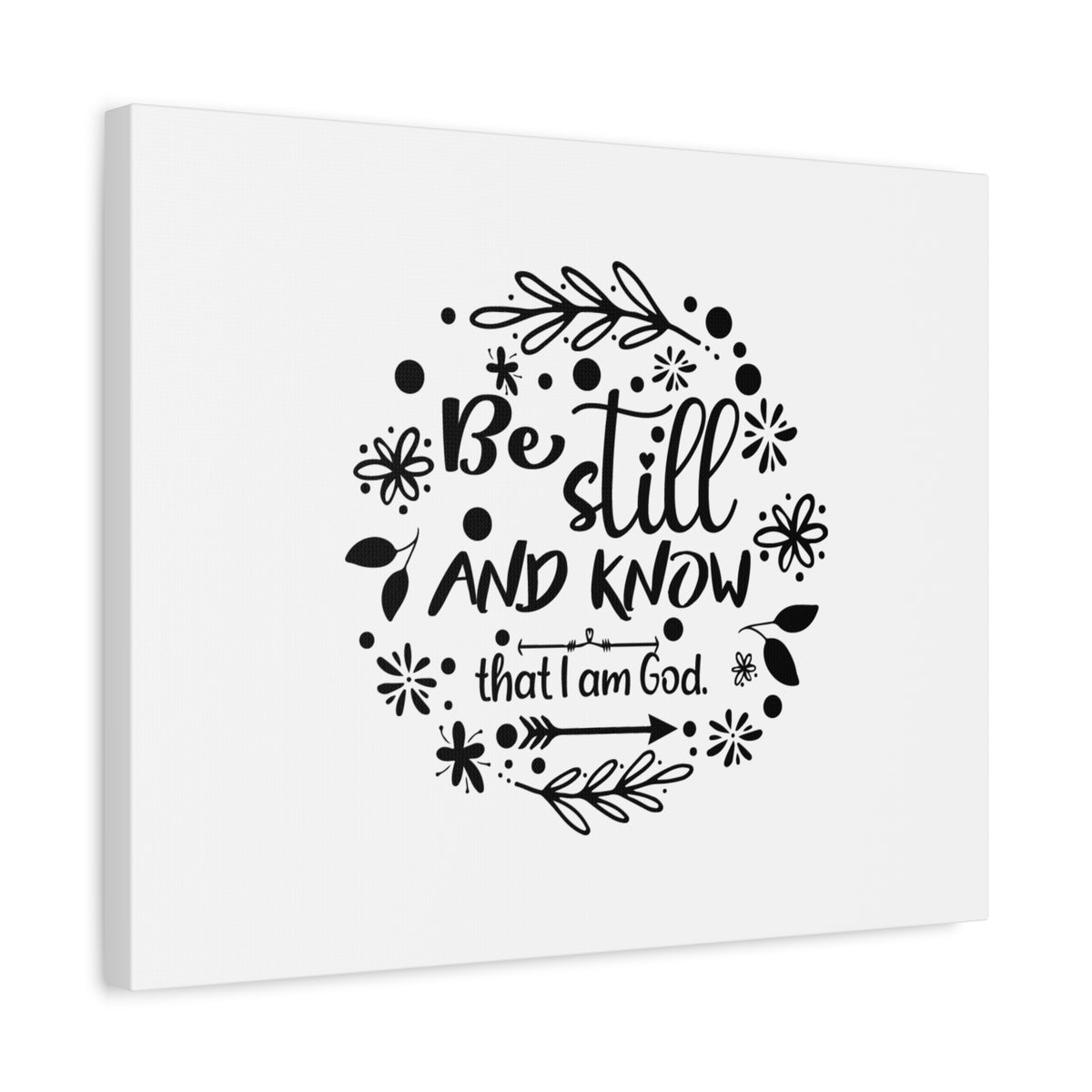 Scripture Canvas Be Still And Know That I Am God Psalm 46:10 Christian Wall Art Bible Verse Print Ready to Hang-Express Your Love Gifts