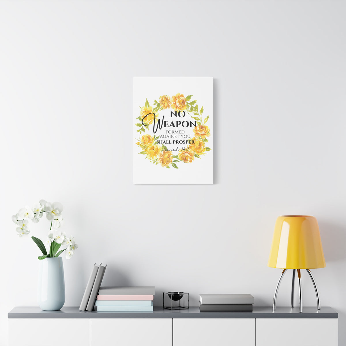 Scripture Walls Isaiah 54:17 No Weapon Bible Verse Canvas Christian Wall Art Ready to Hang Unframed-Express Your Love Gifts