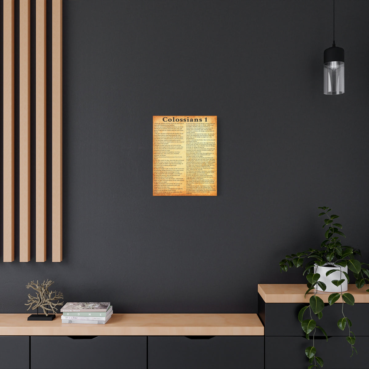 Scripture Walls Colossians 1 Gold Bible Verse Canvas Christian Wall Art Ready to Hang Unframed-Express Your Love Gifts