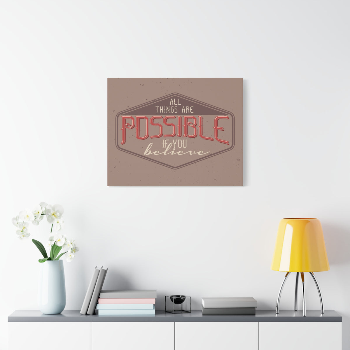 Inspirational Quote Canvas If You Believe Wall Art Motivational Motto Inspiring Prints Artwork Decor Ready to Hang-Express Your Love Gifts