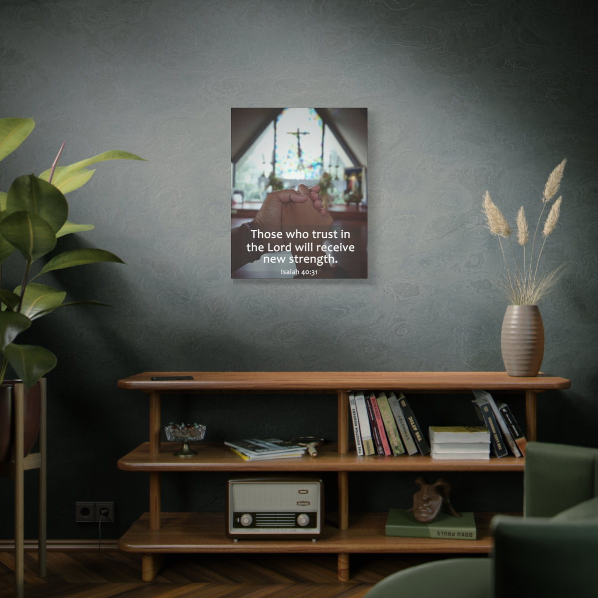 Scripture Walls Trust In The Lord Isaiah 40:31 Bible Verse Canvas Christian Wall Art Ready to Hang-Express Your Love Gifts