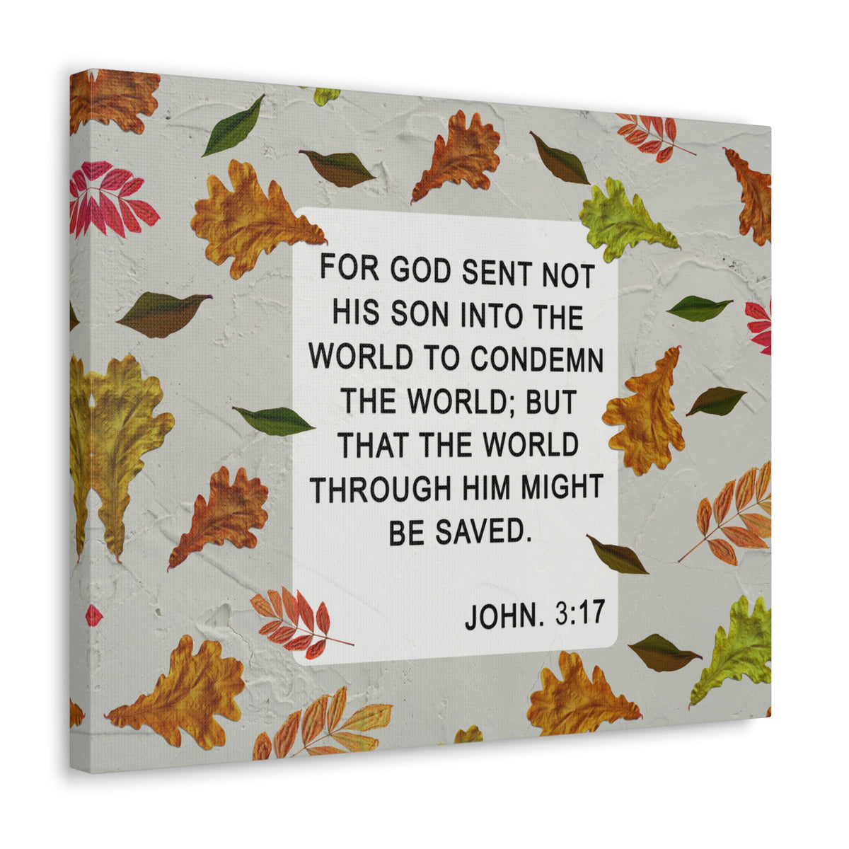 Scripture Walls God Sent John 3:17 Bible Verse Canvas Christian Wall Art Ready to Hang-Express Your Love Gifts