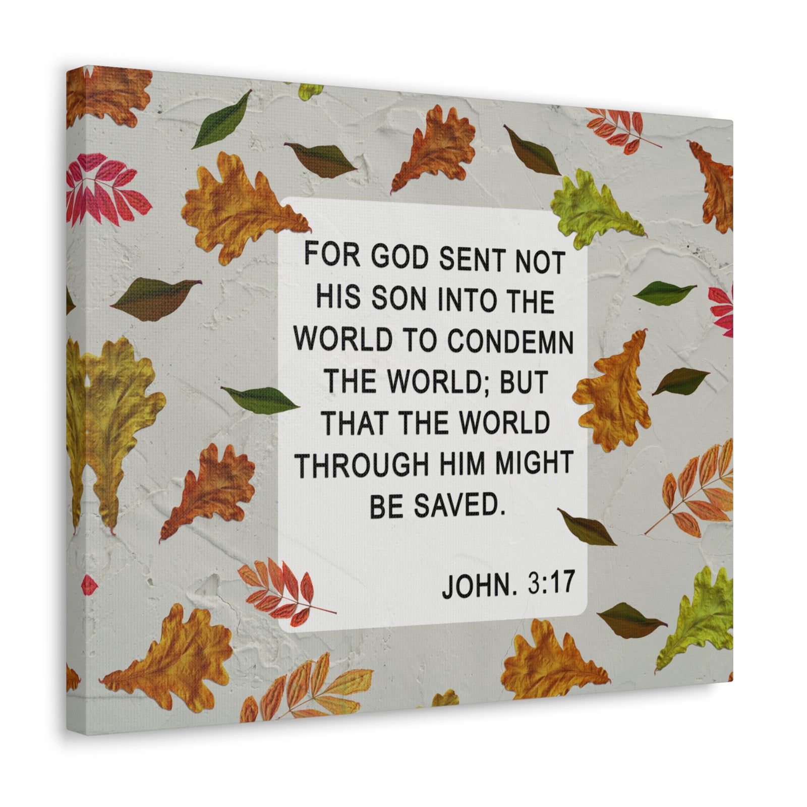 Scripture Walls God Sent John 3:17 Bible Verse Canvas Christian Wall Art Ready to Hang-Express Your Love Gifts