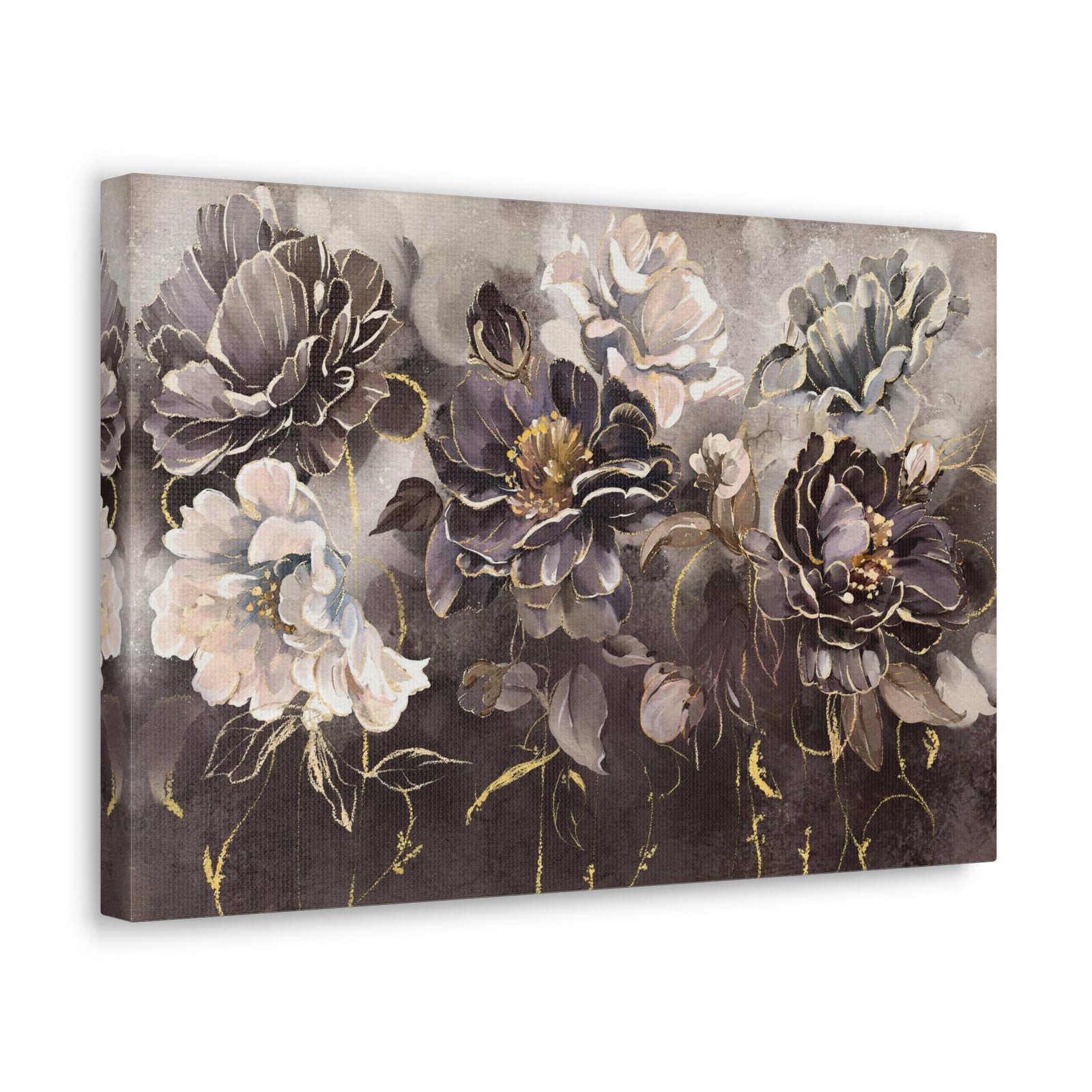 Oil Painting With Flower Rose & Leaves Flower Canvas Wall Art for Home Decor Ready-to-Hang-Express Your Love Gifts