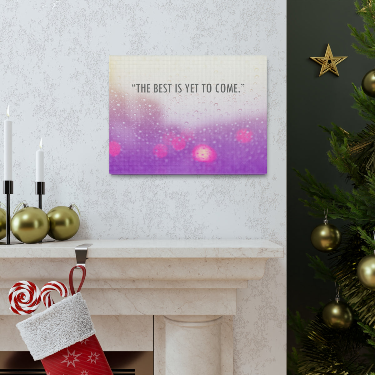 Inspirational Quote Canvas The Best Is Yet To Come Motivational Print Ready to Hang Artwork-Express Your Love Gifts