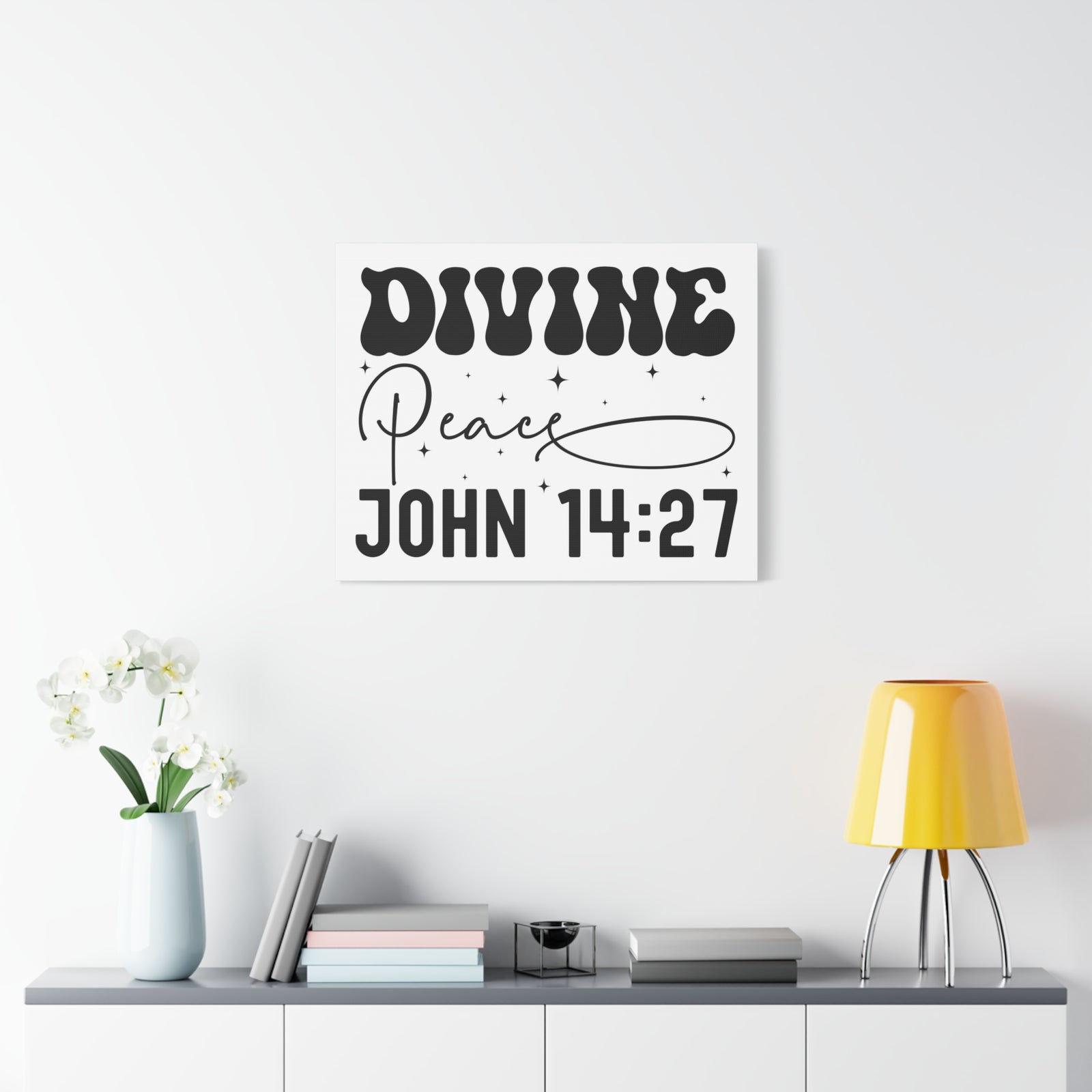 Scripture Walls John 14:27 Divine Peace Bible Verse Canvas Christian Wall Art Ready to Hang Unframed-Express Your Love Gifts