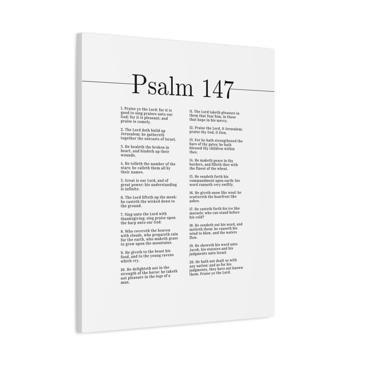 Scripture Canvas He Healeth The Broken Psalm 147 Christian Wall Art Bible Verse Print Ready to Hang-Express Your Love Gifts