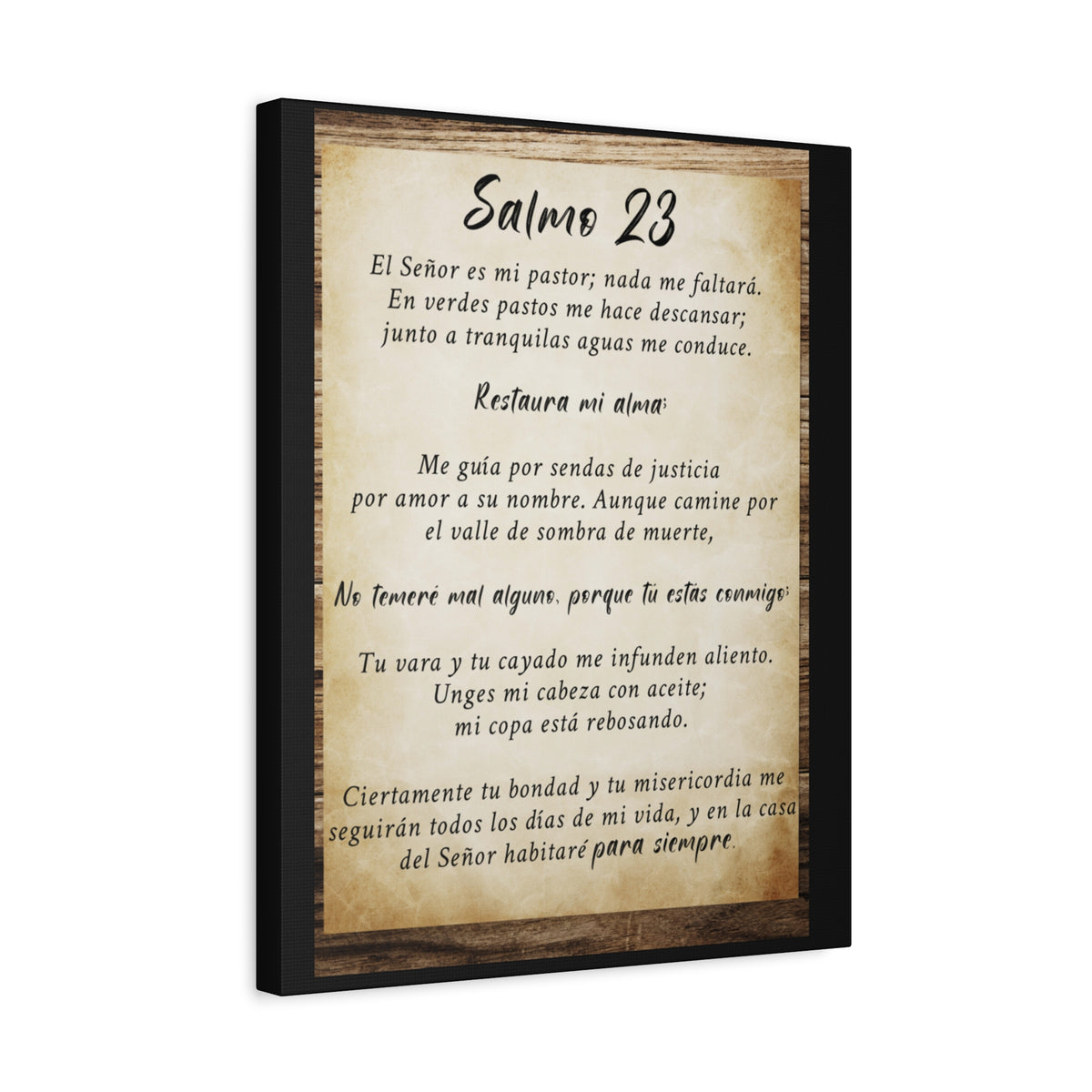 Scripture Walls Salmo 23 Wood Bible Verse Canvas Christian Wall Art Ready to Hang Unframed-Express Your Love Gifts