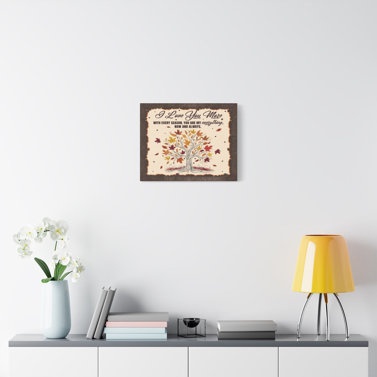 To My Wife I Love You More - Seasonal Tree of Love Canvas Wall Art - Heartfelt Gift for Every Season-Express Your Love Gifts