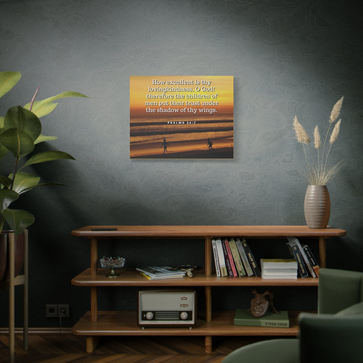 Scripture Walls Children Of Men Psalms 36:7 Bible Verse Canvas Christian Wall Art Ready to Hang-Express Your Love Gifts