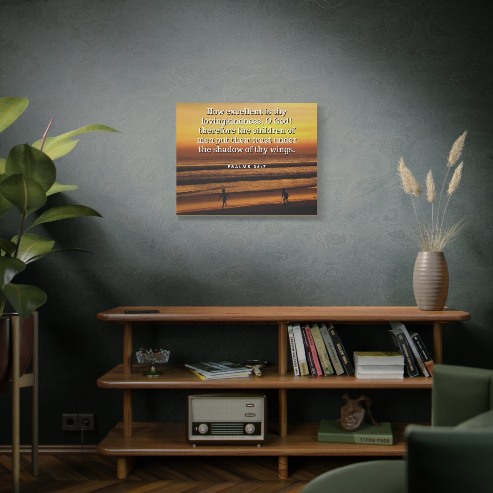 Scripture Walls Children Of Men Psalms 36:7 Bible Verse Canvas Christian Wall Art Ready to Hang-Express Your Love Gifts