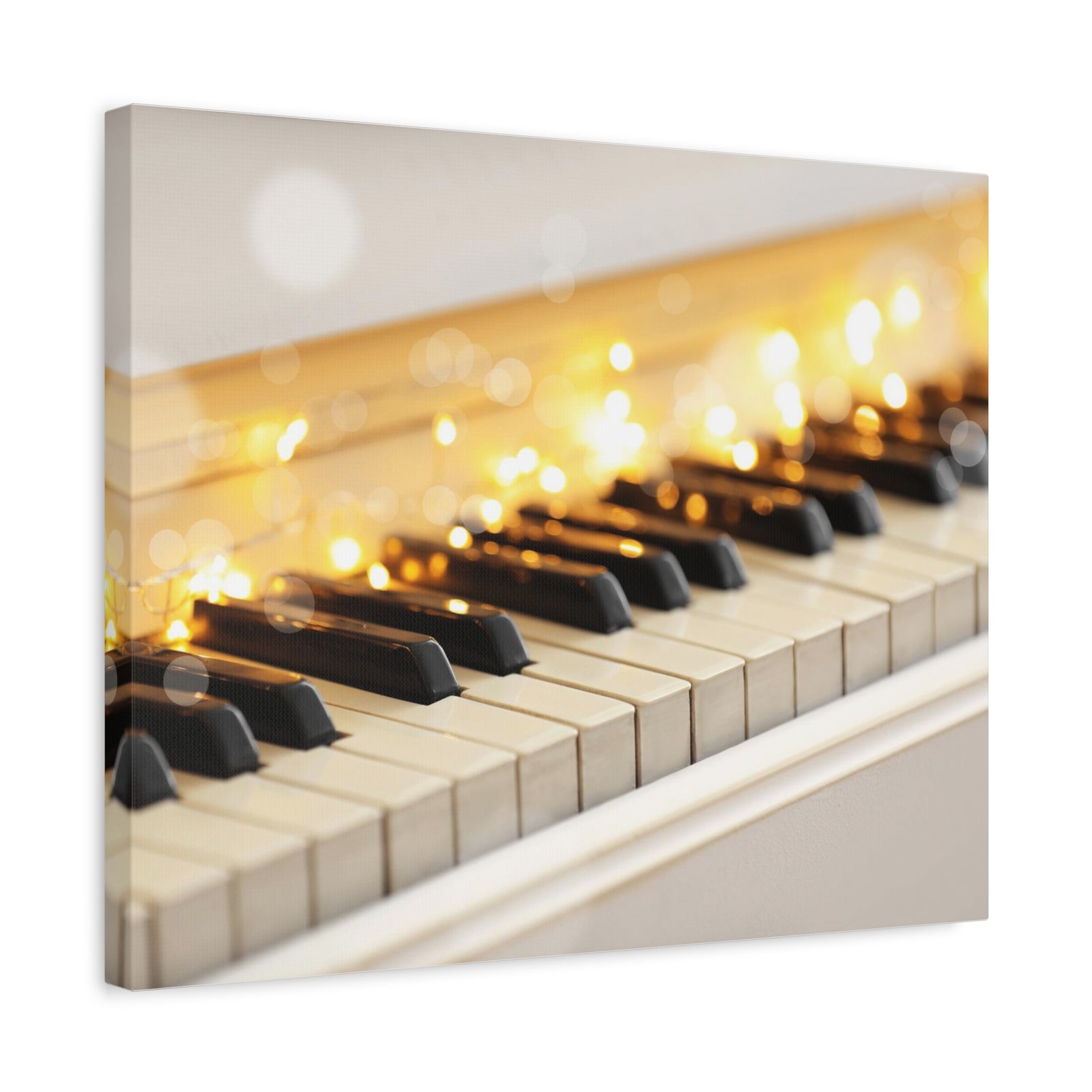 Light up Piano Keys Music Lover's Delight Piano Keyboard Canvas Wall Art for Home Decor Ready-to-Hang-Express Your Love Gifts
