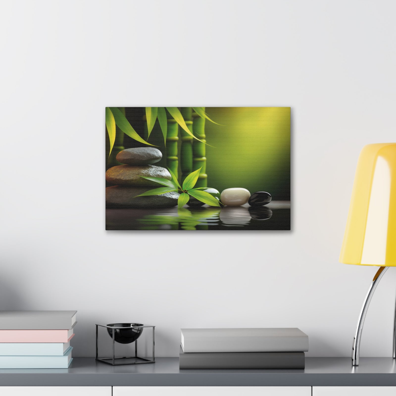 Spa Background with Stones Forest Floral Nature Photography Canvas Wall Art for Home Decor Ready-to-Hang-Express Your Love Gifts