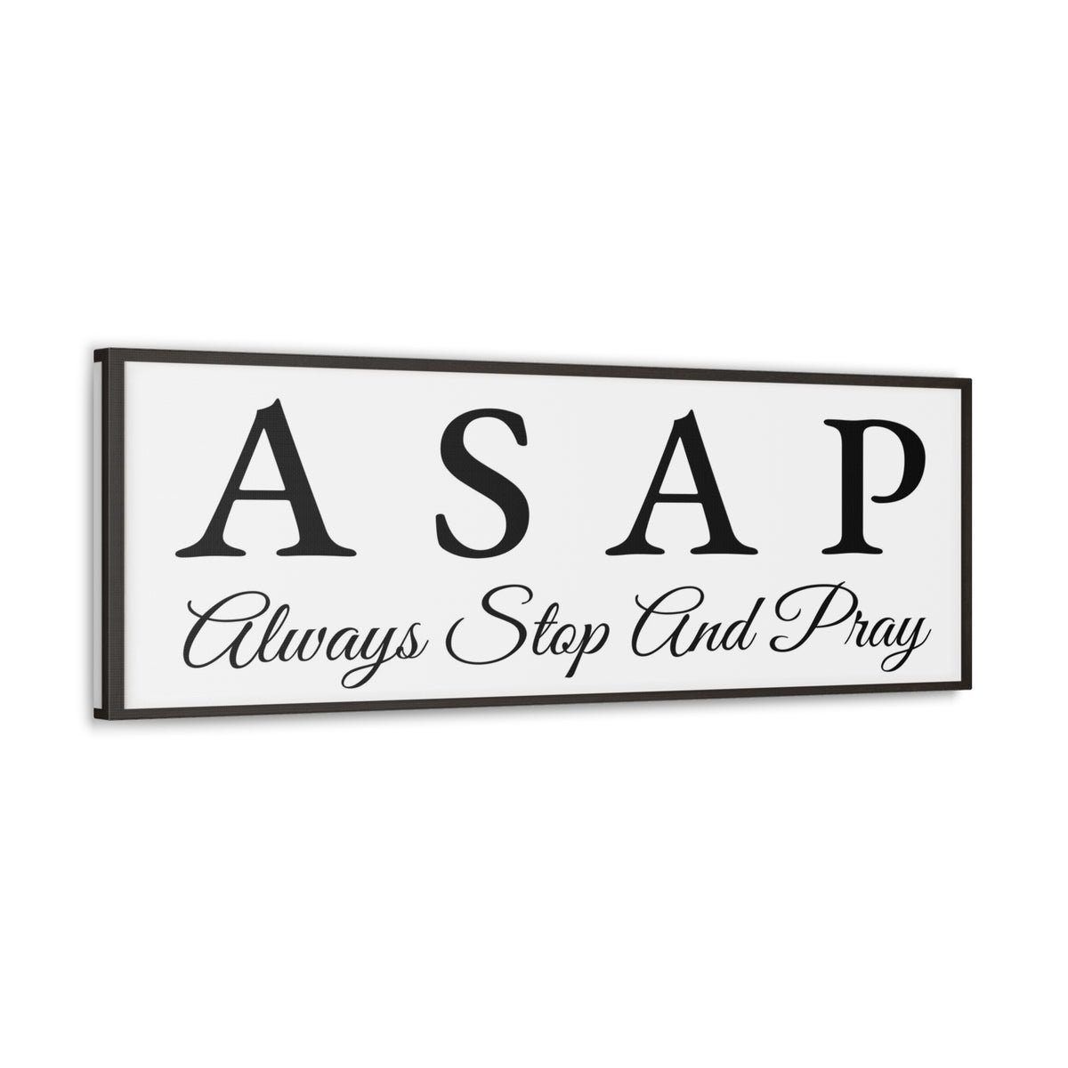 Scripture Walls Stop & Pray 1 Thessalonians 5:17 White Bible Verse Canvas Christian Wall Art Ready to Hang Unframed-Express Your Love Gifts