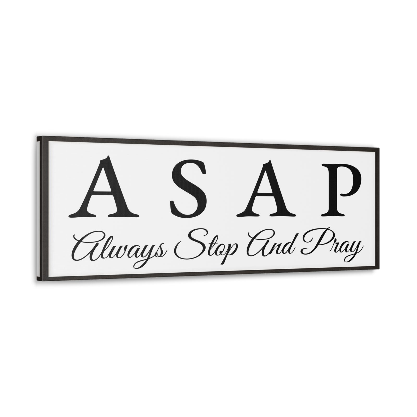 Scripture Walls Stop & Pray 1 Thessalonians 5:17 White Bible Verse Canvas Christian Wall Art Ready to Hang Unframed-Express Your Love Gifts