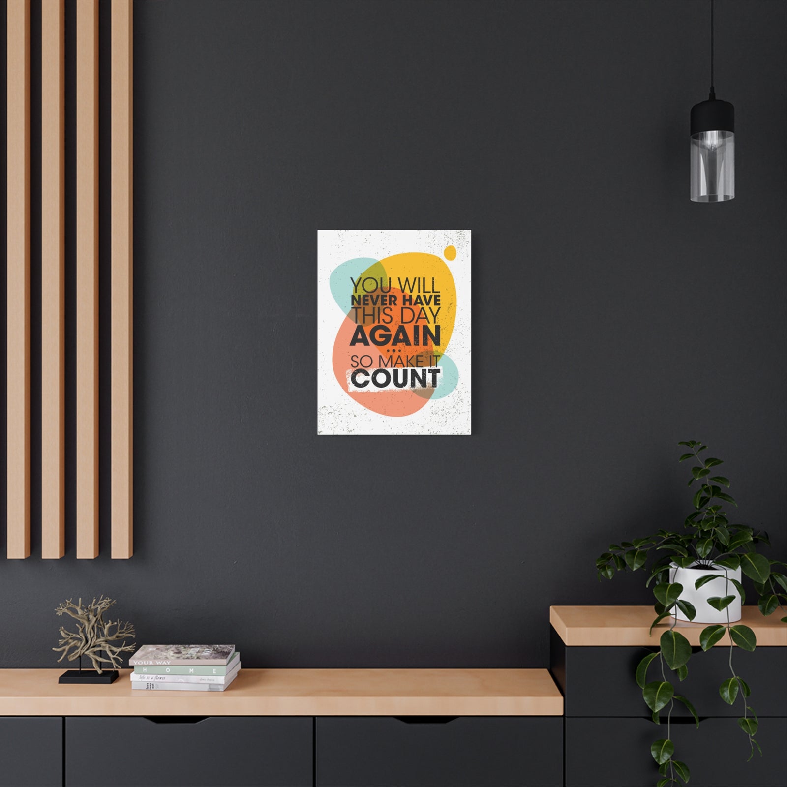 Inspirational Wall Art Make This Day Count Motivation Wall Decor for Home Office Gym Inspiring Success Quote Print Ready to Hang-Express Your Love Gifts