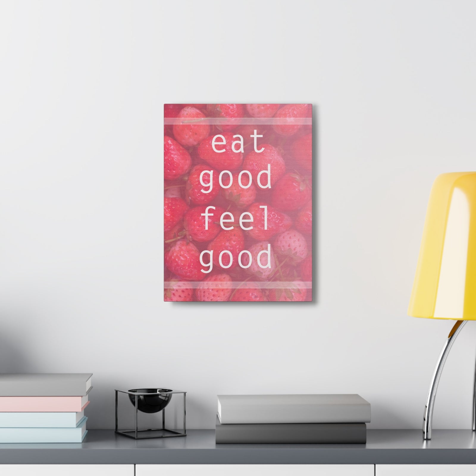 Inspirational Quote Canvas Eat Good Feel Good Motivational Print Ready to Hang Artwork-Express Your Love Gifts