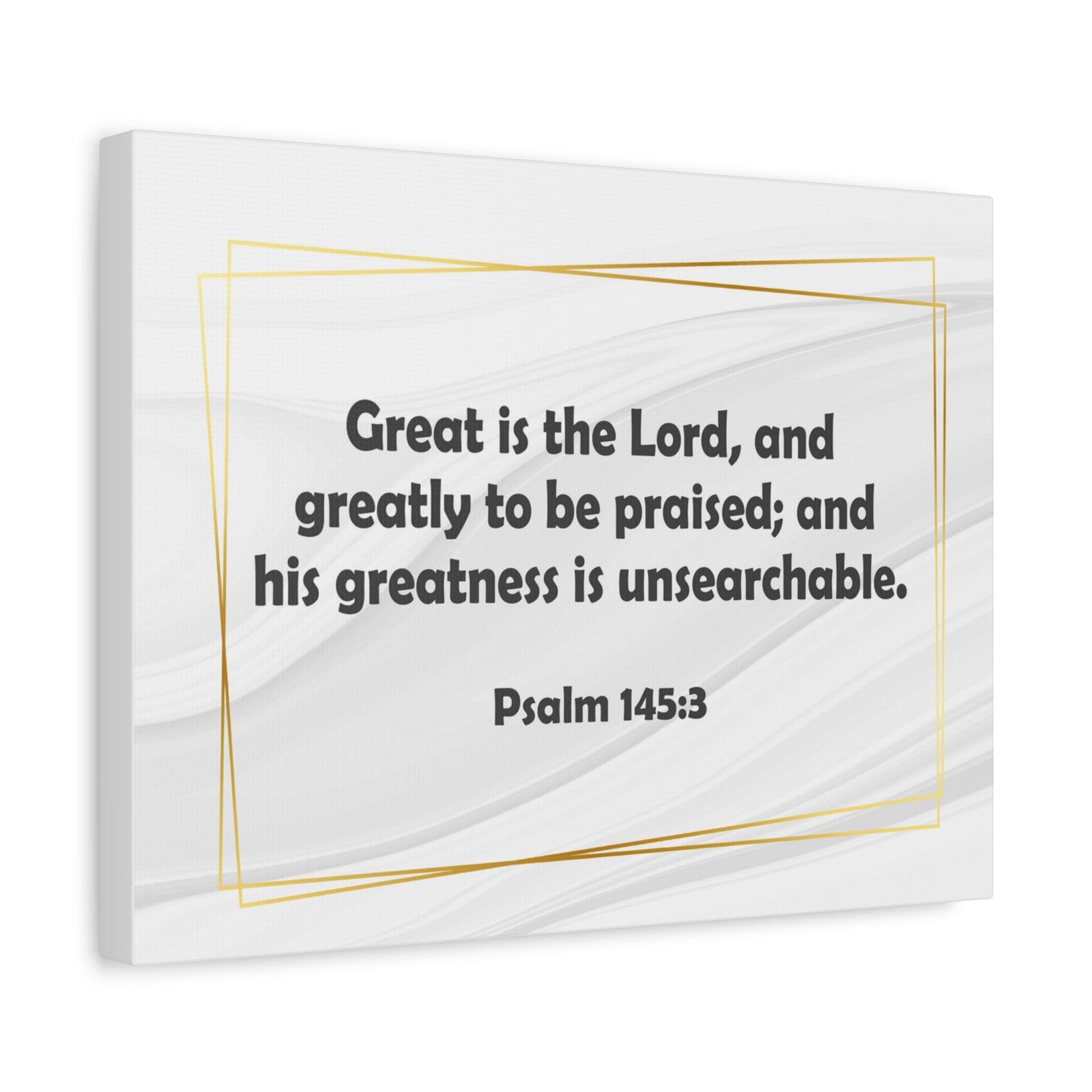 Bible Verse Canvas Great is the Lord Psalm 145:3 Christian Home Décor Wall Art Scripture Ready to Hang Faith Print-Express Your Love Gifts