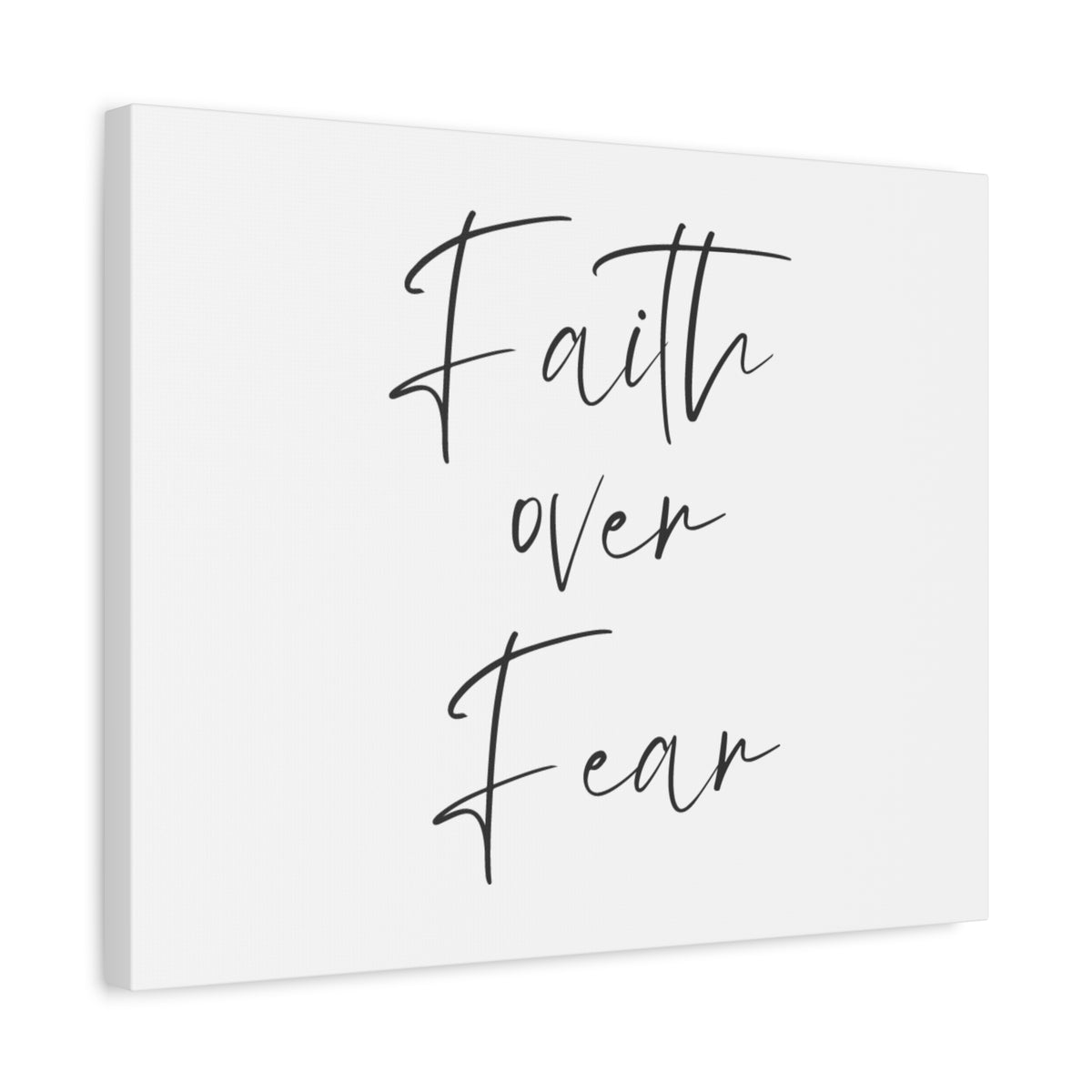 Scripture Canvas Faith Over Fear PSALM 27:1 Christian Wall Art Bible Verse Print Ready to Hang-Express Your Love Gifts