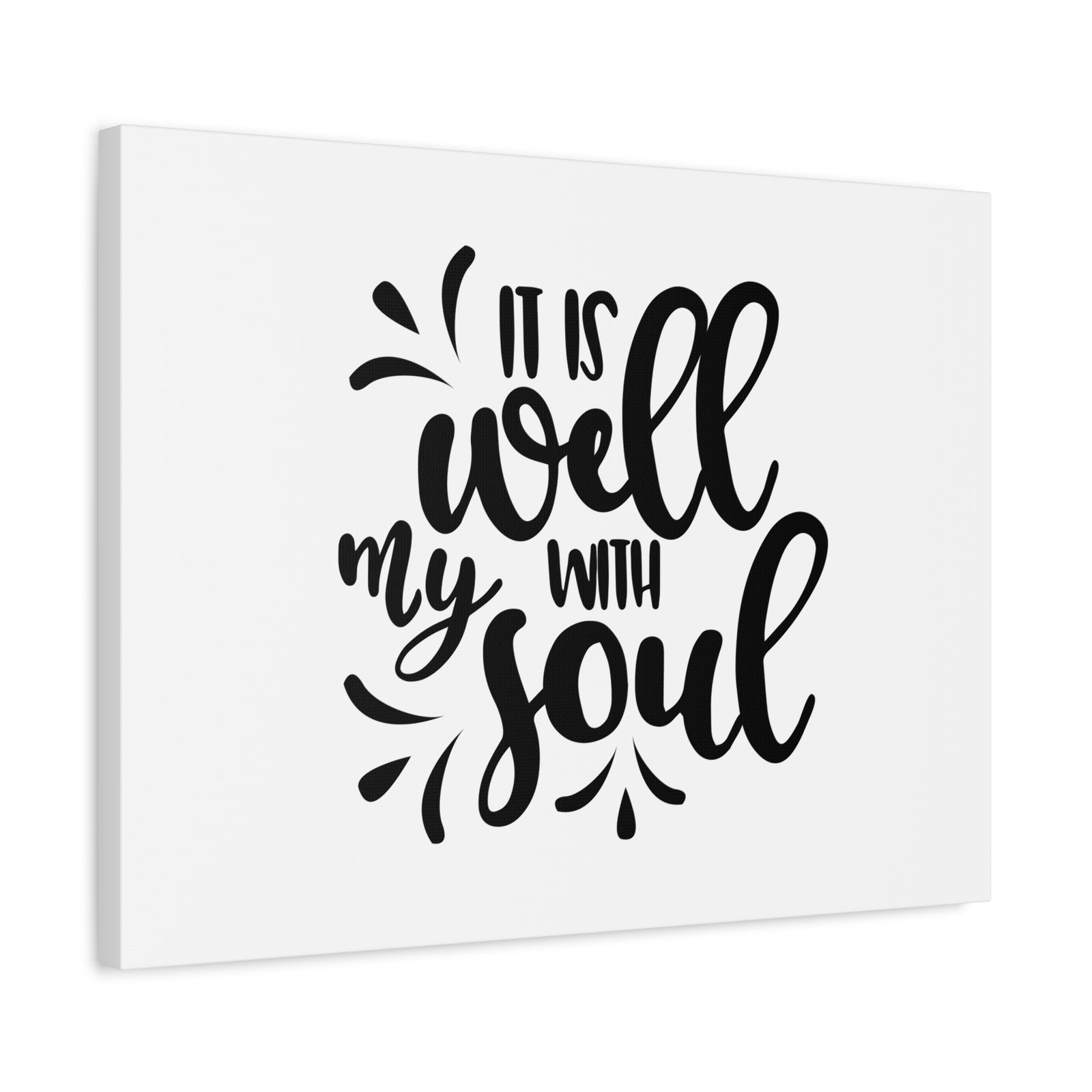 Scripture Canvas Well With My Soul Psalm 42:7 Christian Wall Art Bible Verse Print Ready to Hang-Express Your Love Gifts