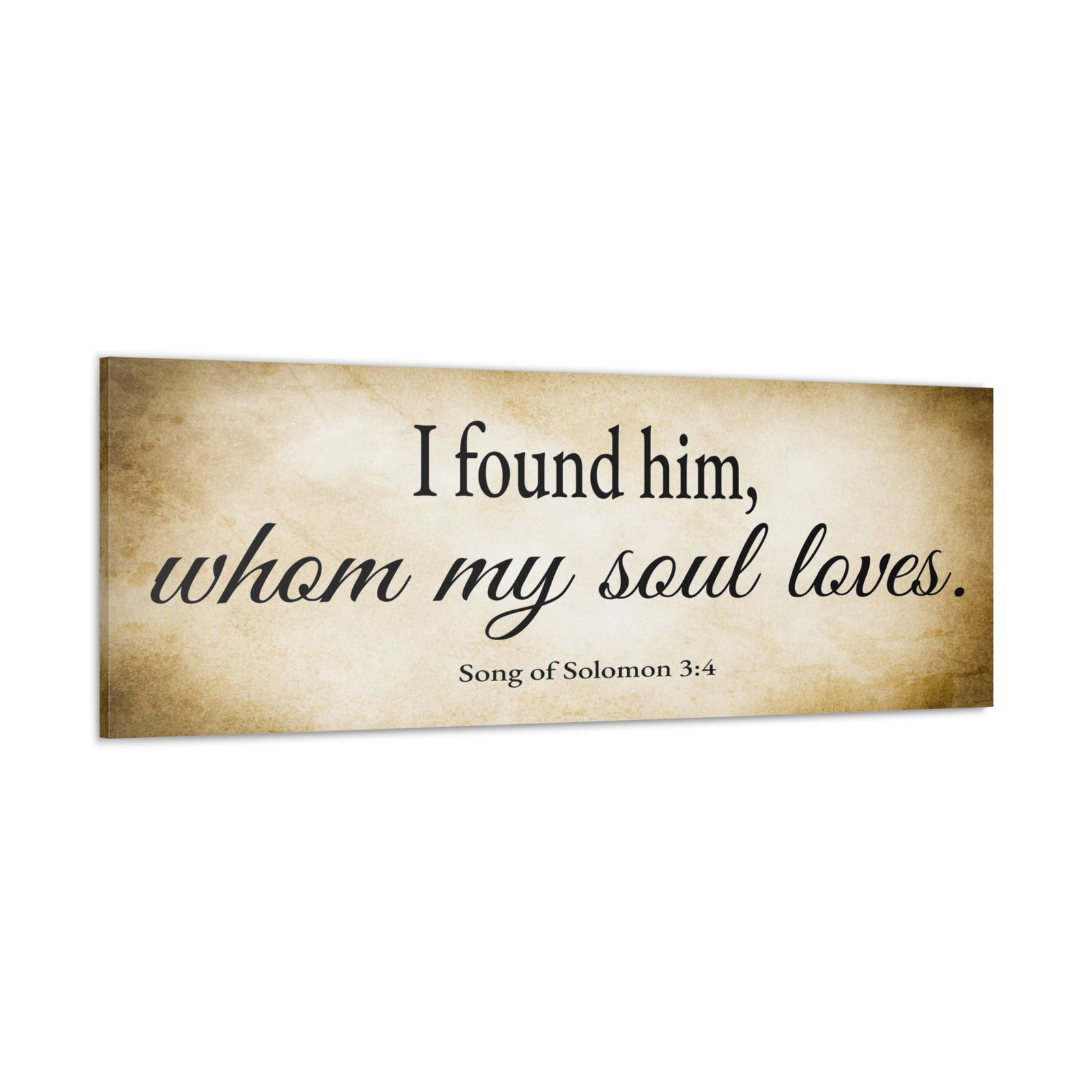 Scripture Walls Song of Solomon 3:4 Gold Bible Verse Canvas Christian Wall Art Ready to Hang Unframed-Express Your Love Gifts