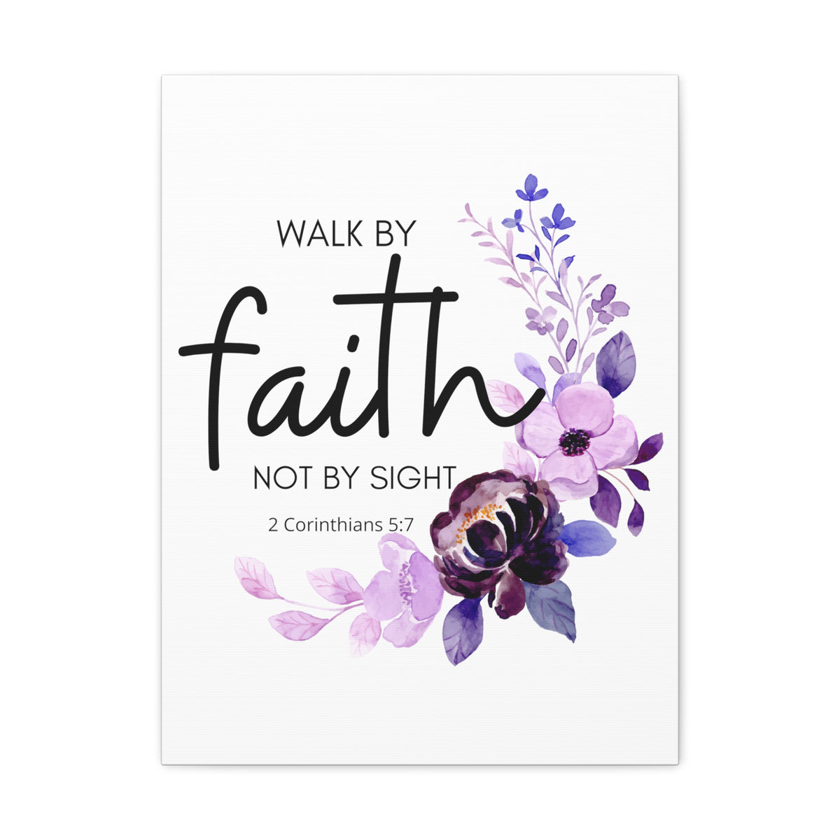 Scripture Walls 2 Corinthians 5:7 Walk by Faith Bible Verse Canvas Christian Wall Art Ready to Hang Unframed-Express Your Love Gifts