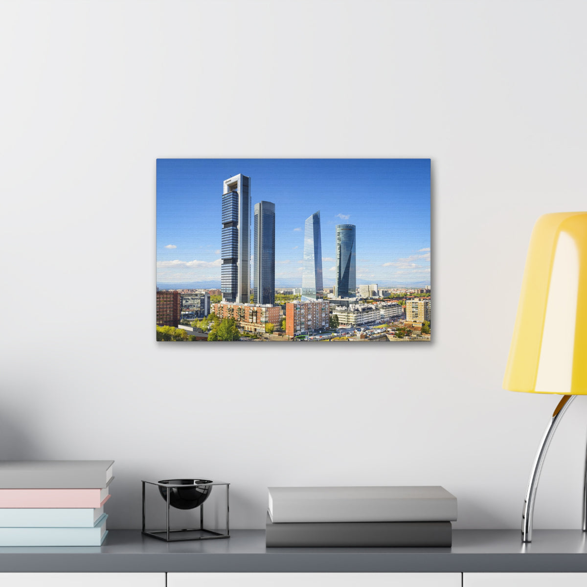 Madrid Daytime Skyline Canvas Artwork High-Quality Breathtaking Stunning Cityscape for Home Decor Ready to Hang-Express Your Love Gifts