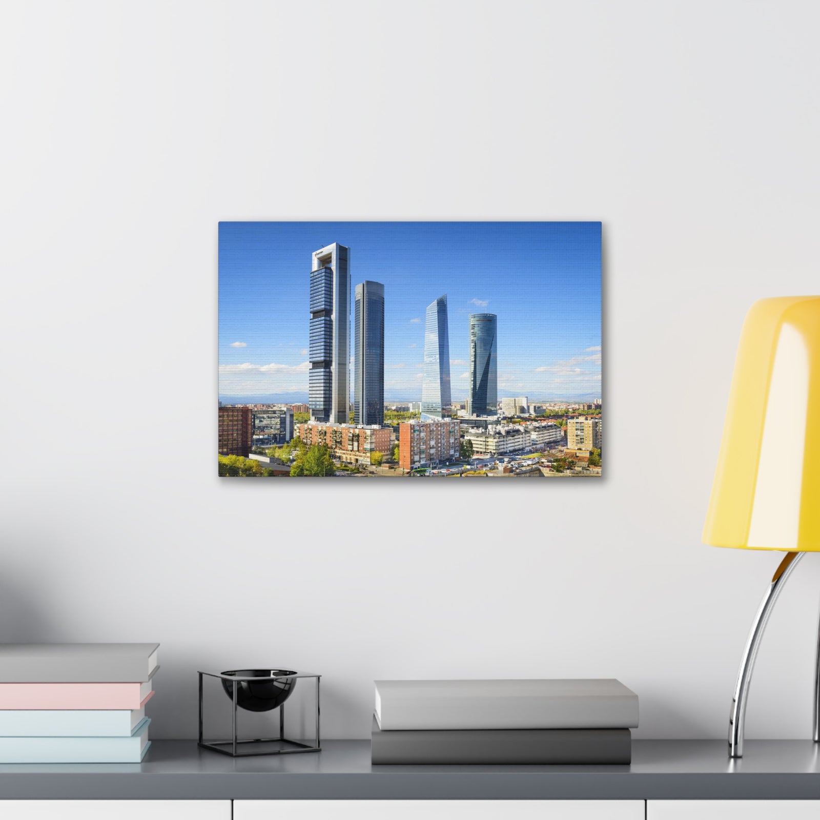 Madrid Daytime Skyline Canvas Artwork High-Quality Breathtaking Stunning Cityscape for Home Decor Ready to Hang-Express Your Love Gifts