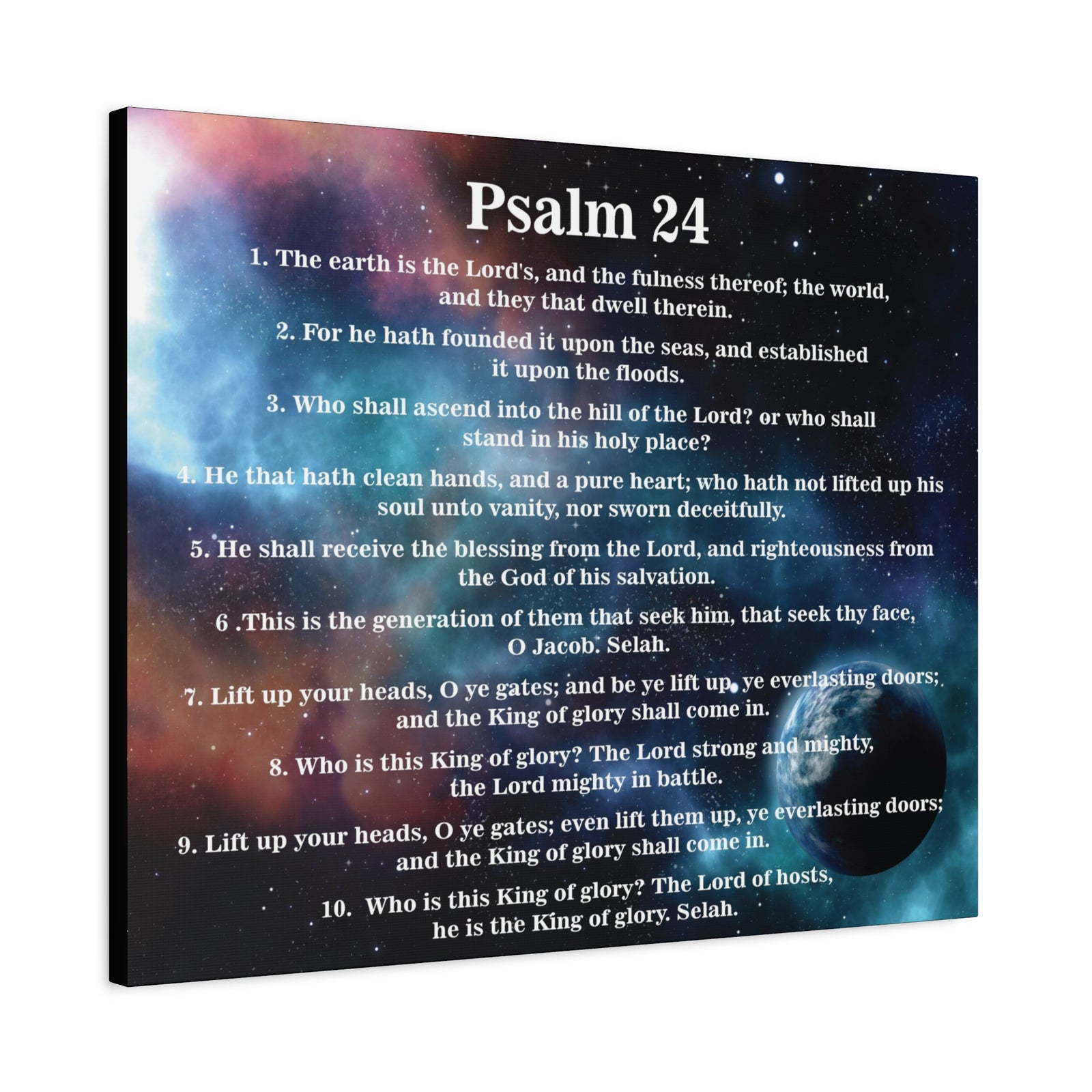 Scripture Canvas Christ is King Psalm 24 Christian Wall Art Bible Verse Print Ready to Hang-Express Your Love Gifts