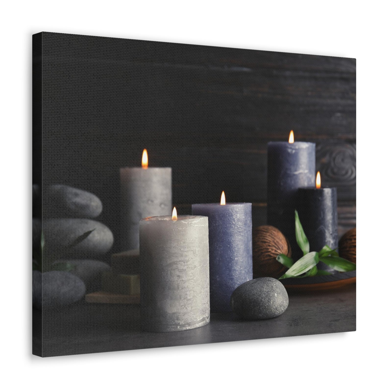 Candles on Table Forest Floral Nature Photography Canvas Wall Art for Home Decor Ready-to-Hang-Express Your Love Gifts