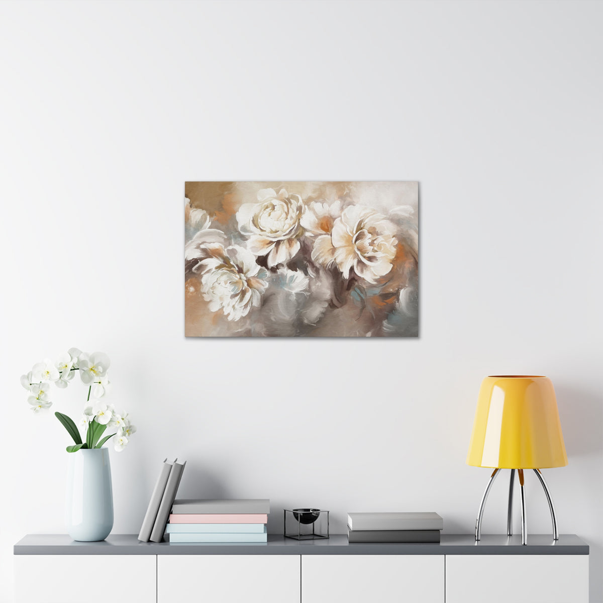Oil Painting With Flower Rose & Peonies Flower Canvas Wall Art for Home Decor Ready-to-Hang-Express Your Love Gifts