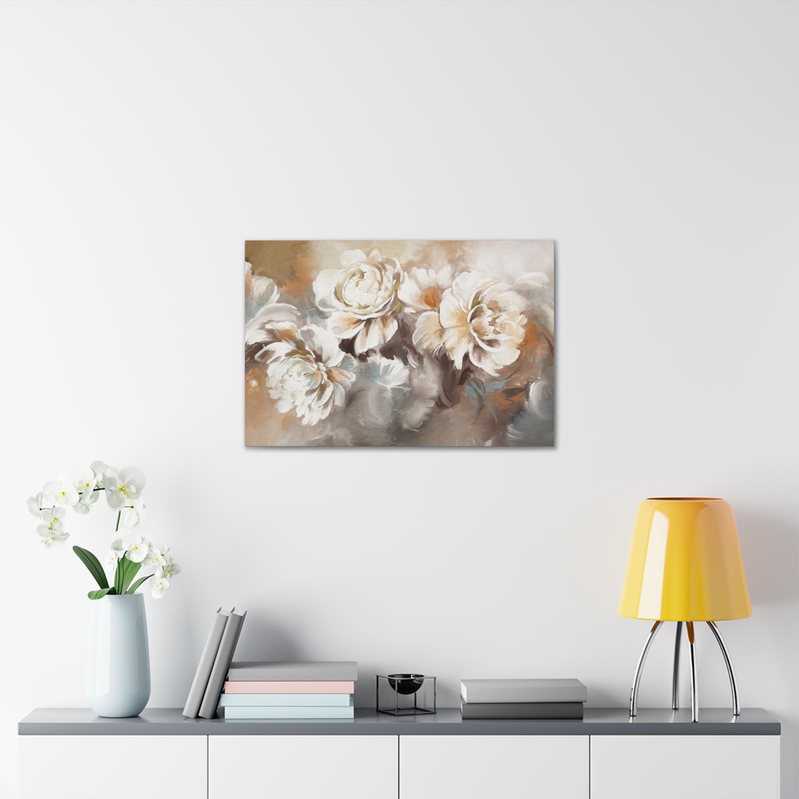 Oil Painting With Flower Rose & Peonies Flower Canvas Wall Art for Home Decor Ready-to-Hang-Express Your Love Gifts