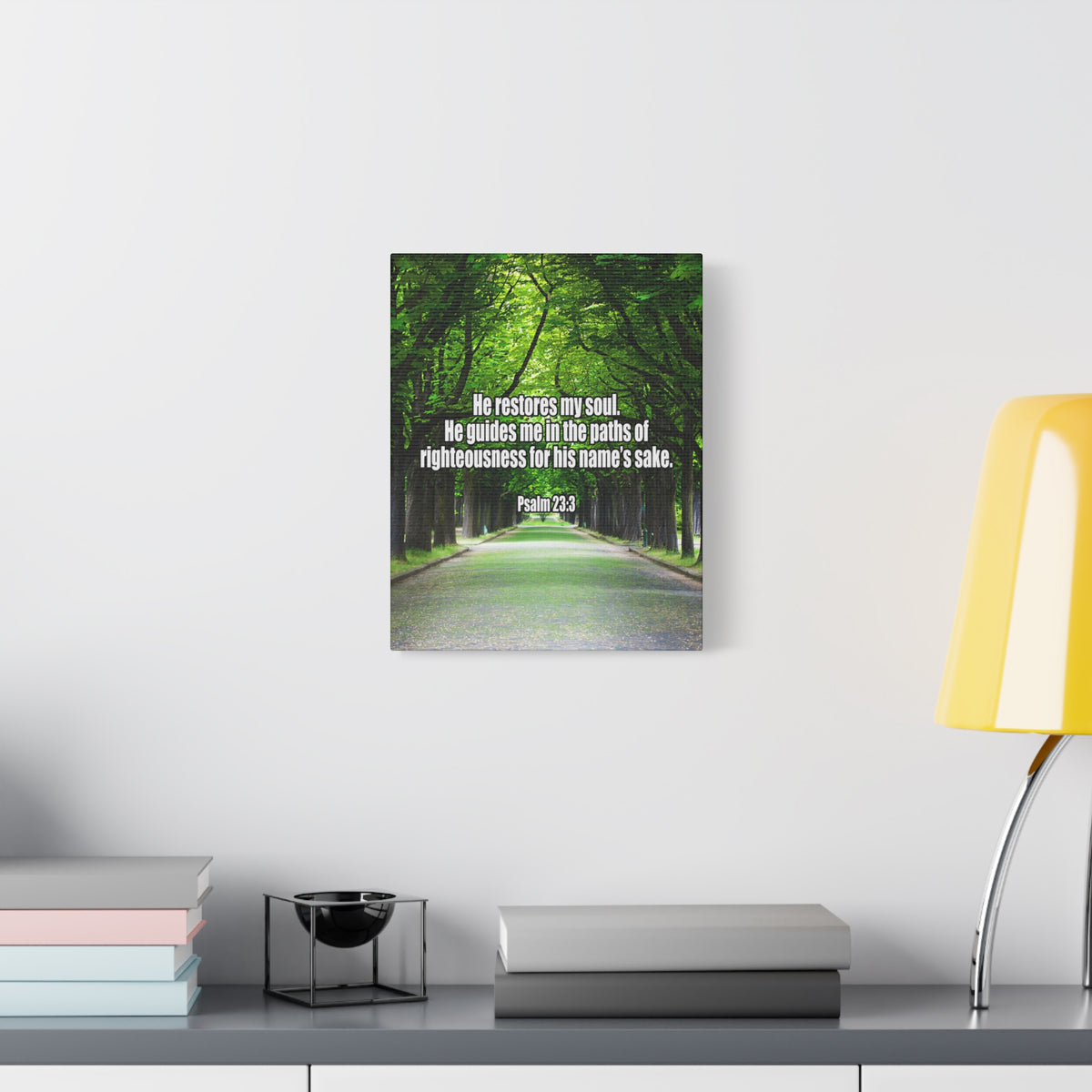 Bible Verse Canvas You Restore My Soul Psalm 23:3 Wall Art Christian Home Decor-Express Your Love Gifts