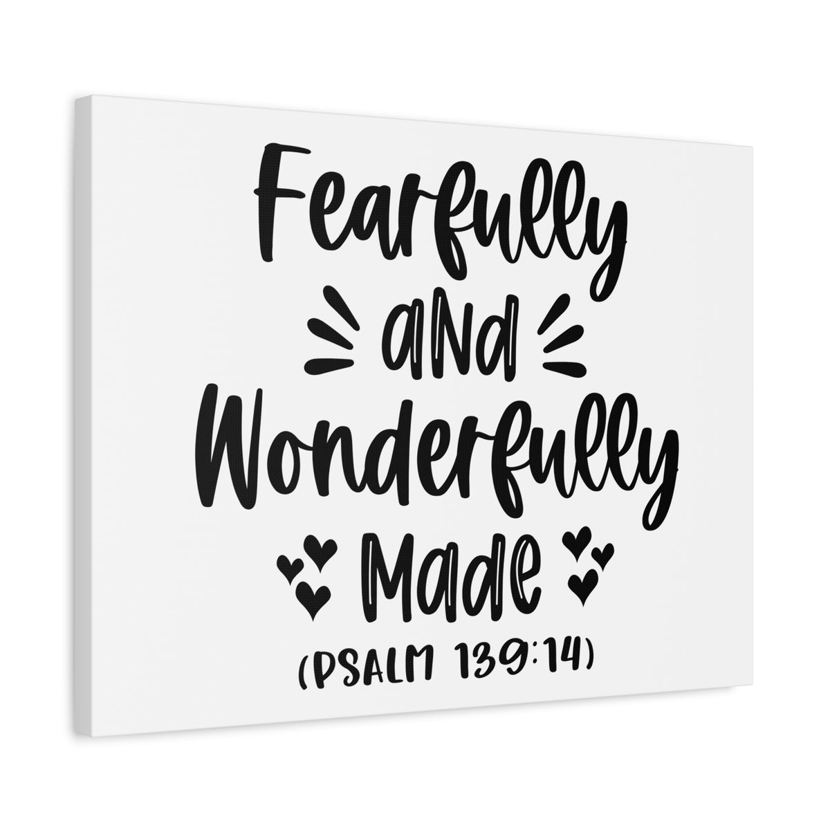 Scripture Walls Fearfully And Wonderfully Psalm 139:14 Hearts Bible Verse Canvas Christian Wall Art Ready to Hang-Express Your Love Gifts