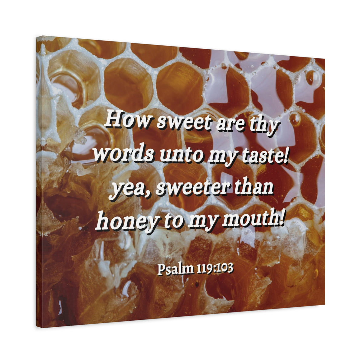 Scripture Walls Thy Words Psalm 119:103 Bible Verse Canvas Christian Wall Art Ready to Hang-Express Your Love Gifts