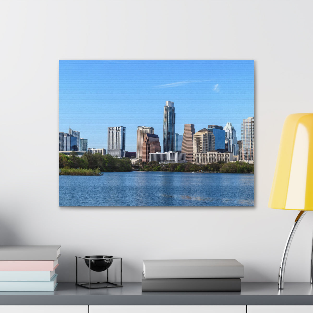 Austin Daytime Skyline Canvas Artwork High-Quality Breathtaking Stunning Cityscape for Home Decor Ready to Hang-Express Your Love Gifts