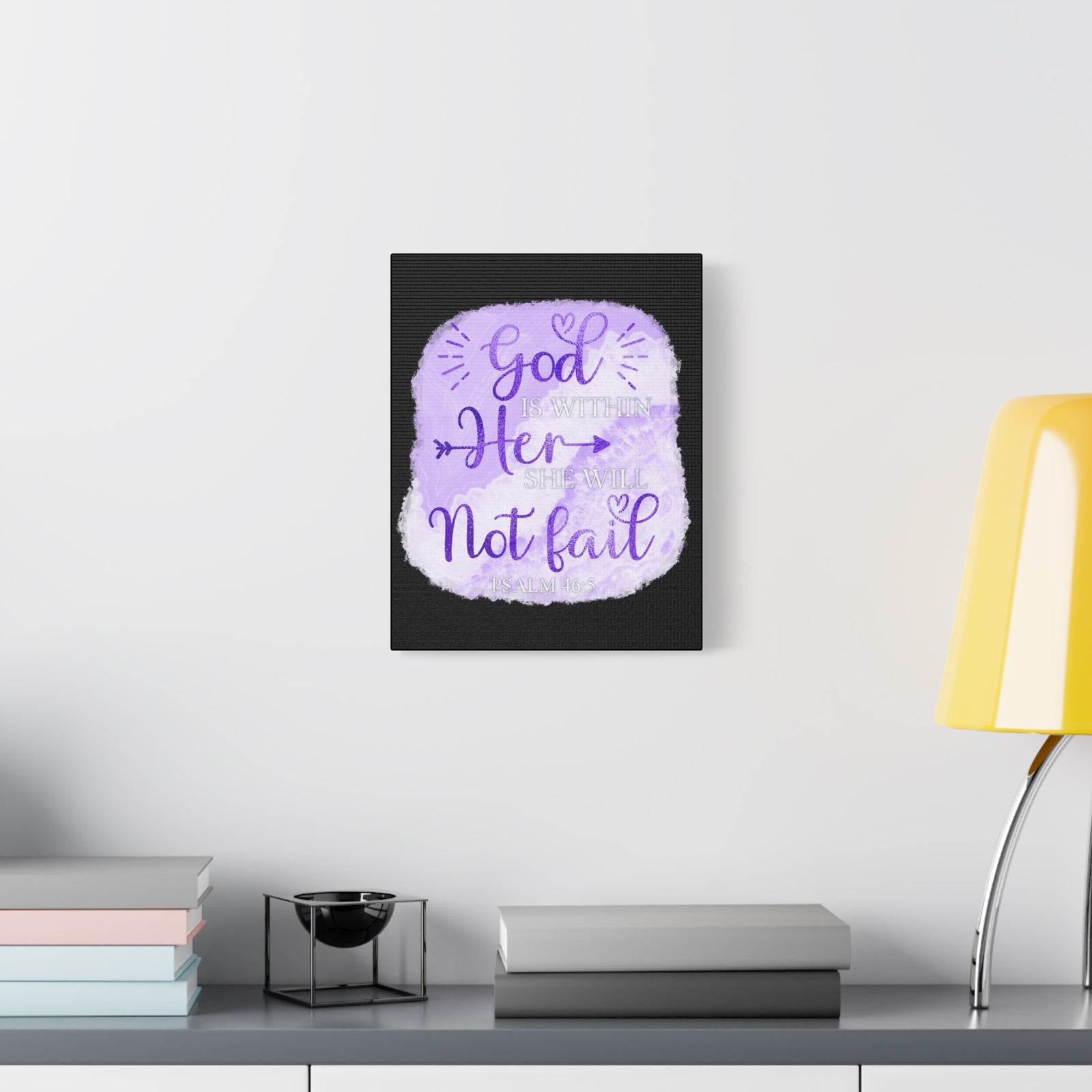Scripture Walls Psalm 46:5 God is Within Her Bible Verse Canvas Christian Wall Art Ready to Hang Unframed-Express Your Love Gifts