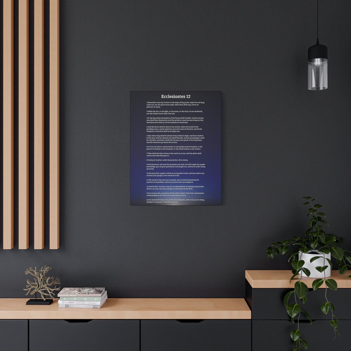 Scripture Walls Fear God & Keep His Commands Ecclesiastes 12 Bible Verse Canvas Christian Wall Art Ready to Hang-Express Your Love Gifts