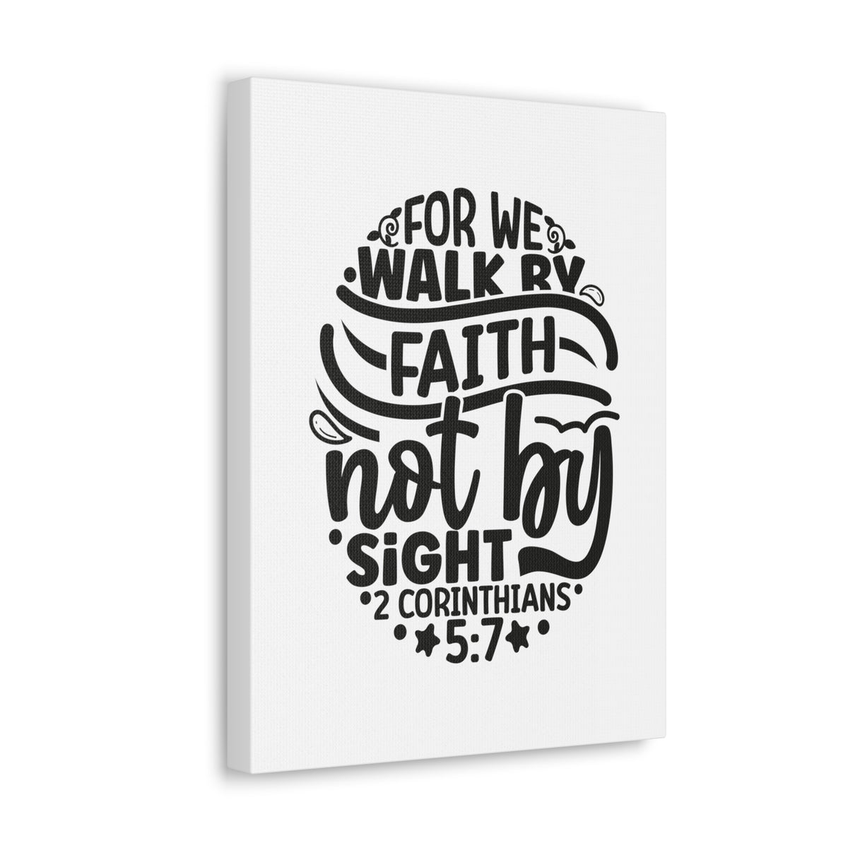Scripture Walls 2 Corinthians 5:7 Walk by Faith Bible Verse Canvas Christian Wall Art Ready to Hang Unframed-Express Your Love Gifts