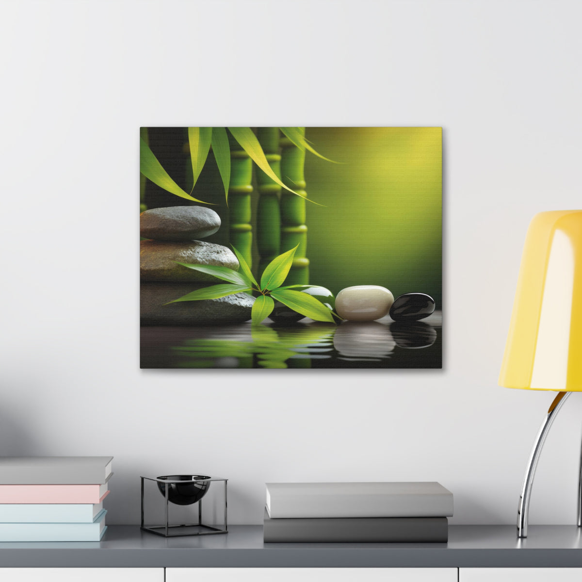 Spa Background with Stones Forest Floral Nature Photography Canvas Wall Art for Home Decor Ready-to-Hang-Express Your Love Gifts