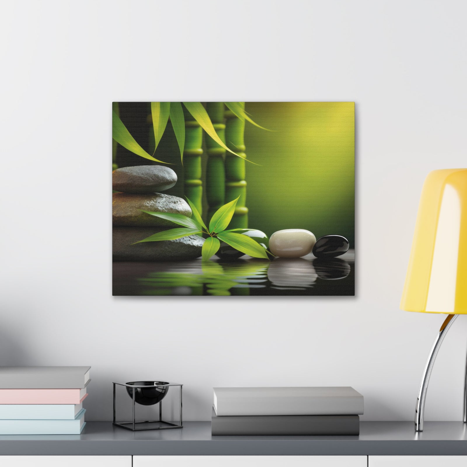 Spa Background with Stones Forest Floral Nature Photography Canvas Wall Art for Home Decor Ready-to-Hang-Express Your Love Gifts