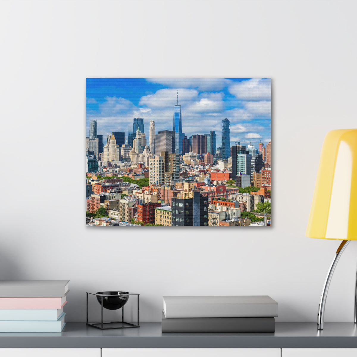New York Daytime Skyline Canvas Artwork High-Quality Breathtaking Stunning Cityscape for Home Decor Ready to Hang-Express Your Love Gifts