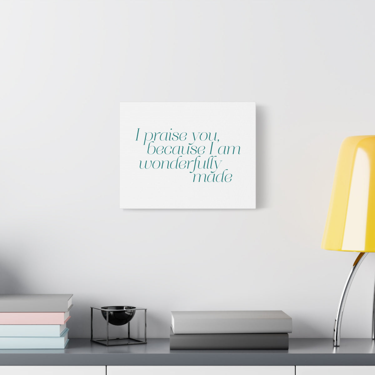 Scripture Walls Wonderfully Made Light Blue Psalm 139:14 Bible Verse Canvas Christian Wall Art Ready to Hang-Express Your Love Gifts