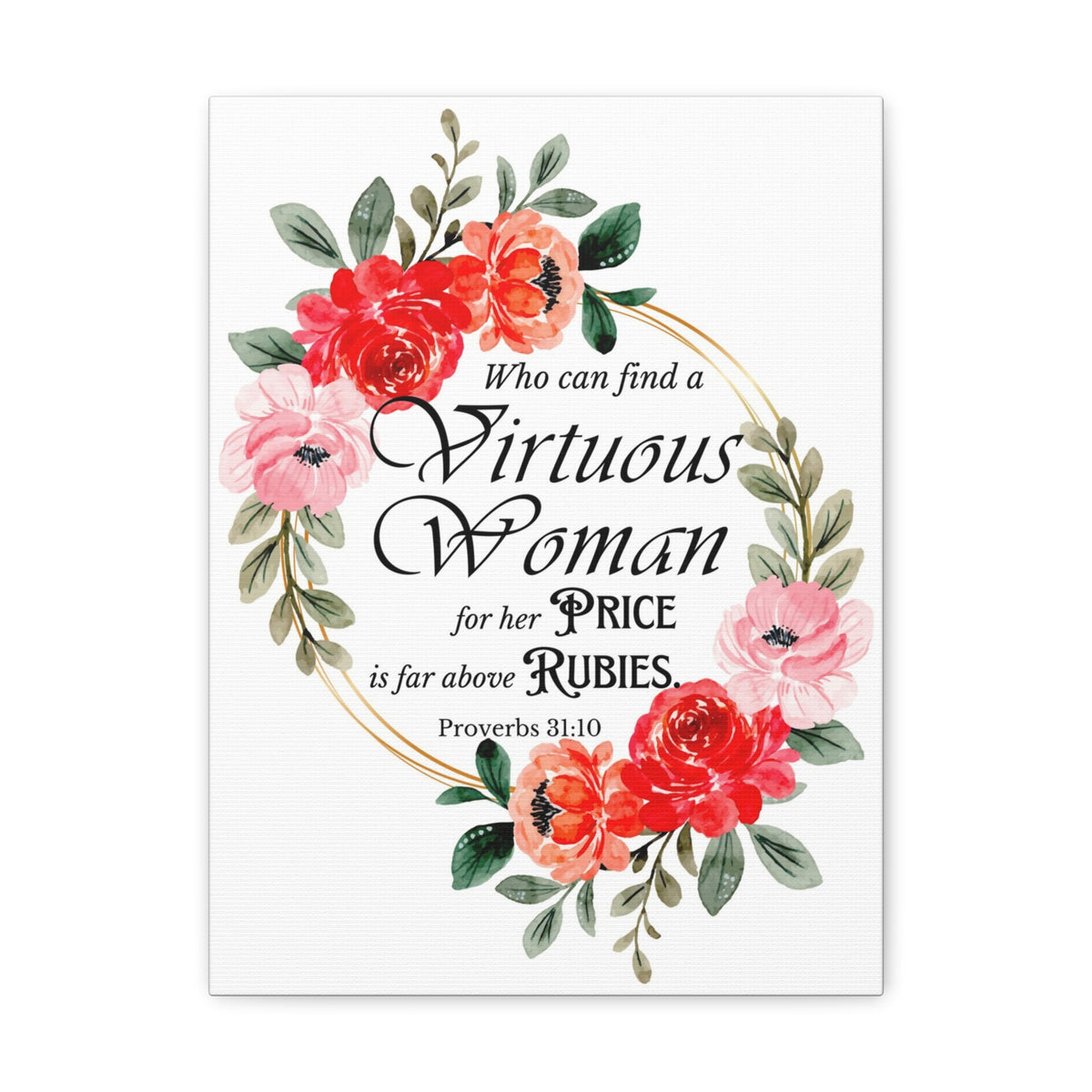 Scripture Walls Proverbs 31:10 A Virtuous Woman Bible Verse Canvas Christian Wall Art Ready to Hang Unframed-Express Your Love Gifts
