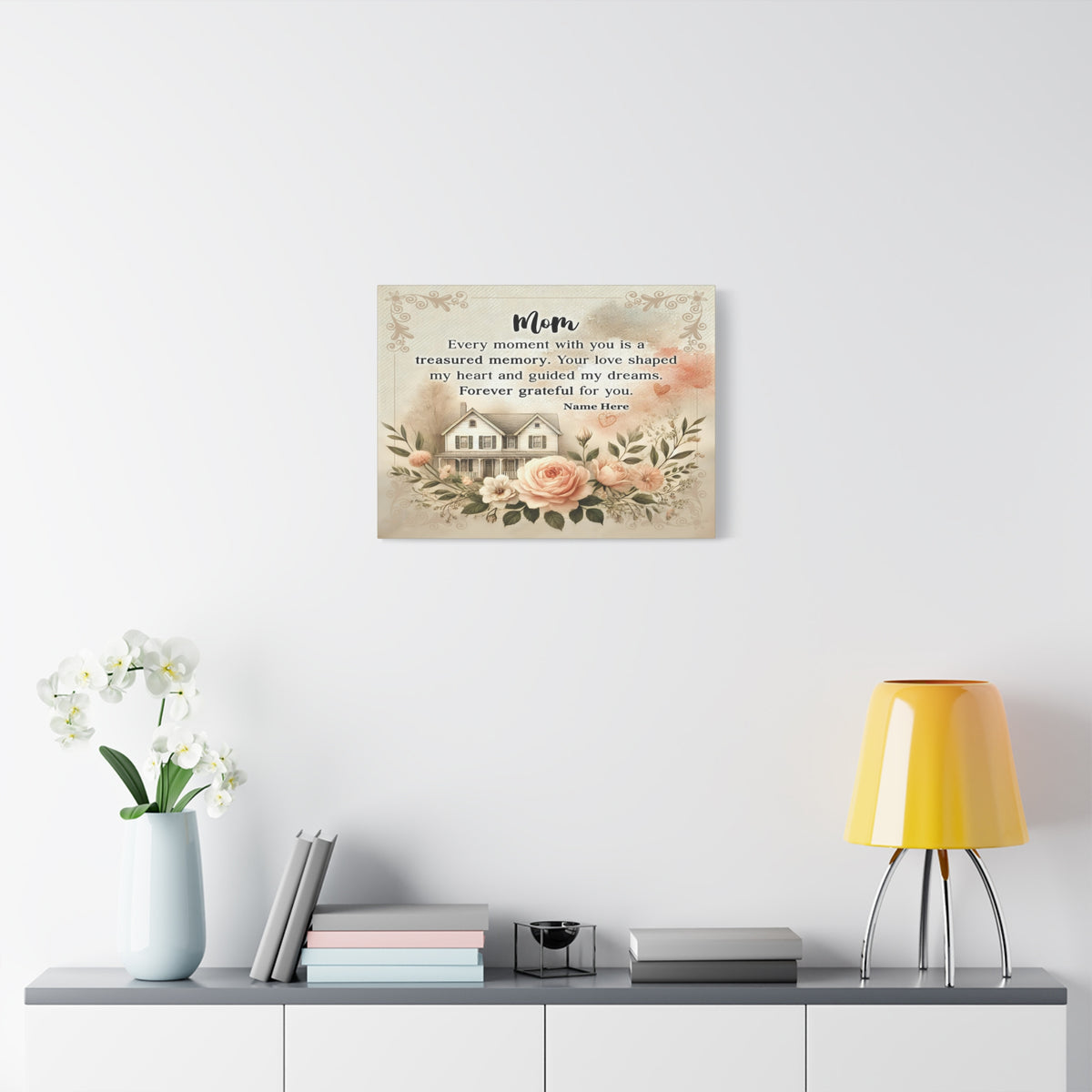 Personalized To Mom Treasured Memory Inspirational Quote – Elegant Home Décor-Express Your Love Gifts