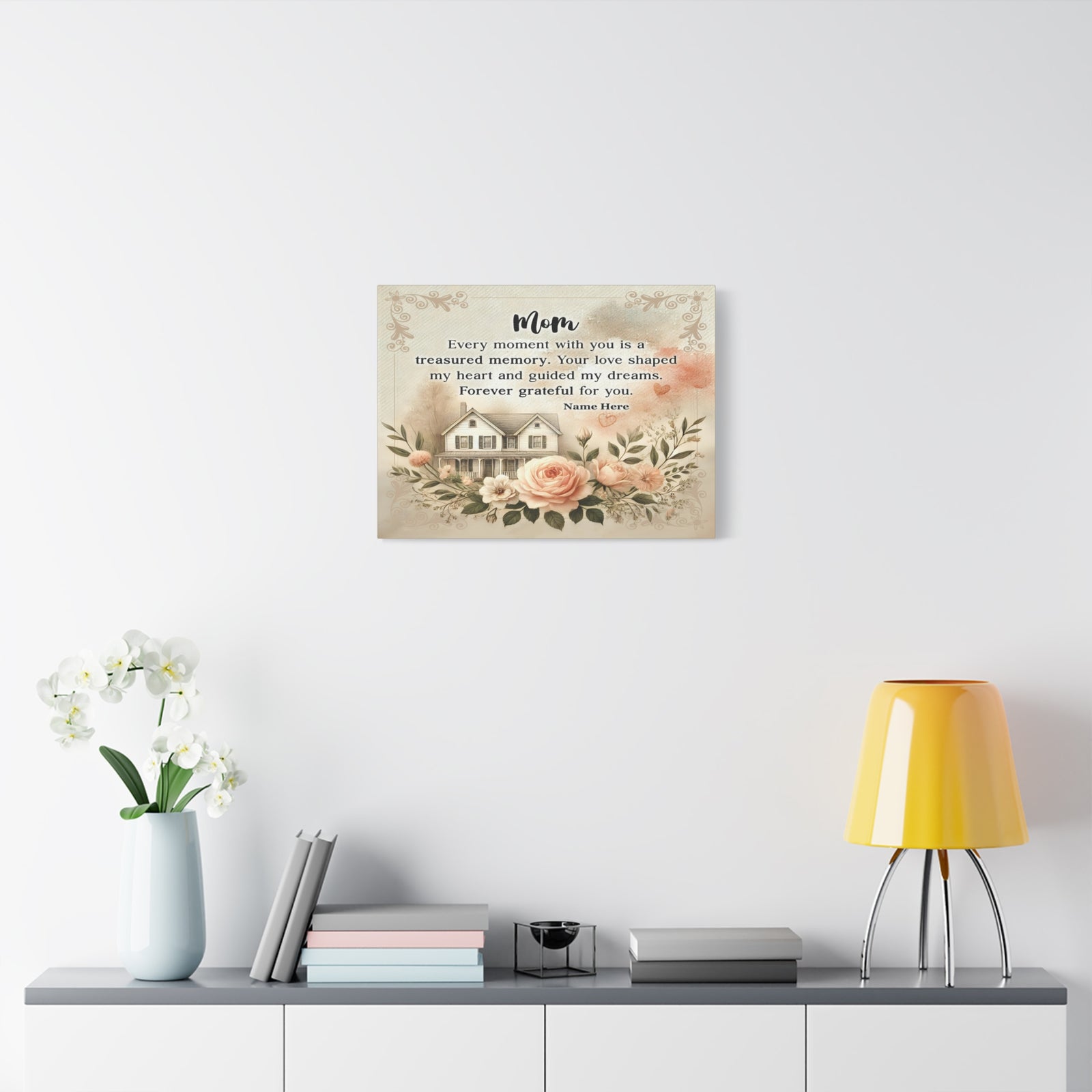 Personalized To Mom Treasured Memory Inspirational Quote – Elegant Home Décor-Express Your Love Gifts