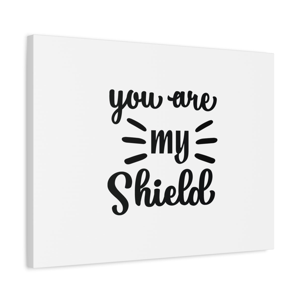 Scripture Canvas You Are My Shield Psalm 7:10 Christian Wall Art Bible Verse Print Ready to Hang-Express Your Love Gifts