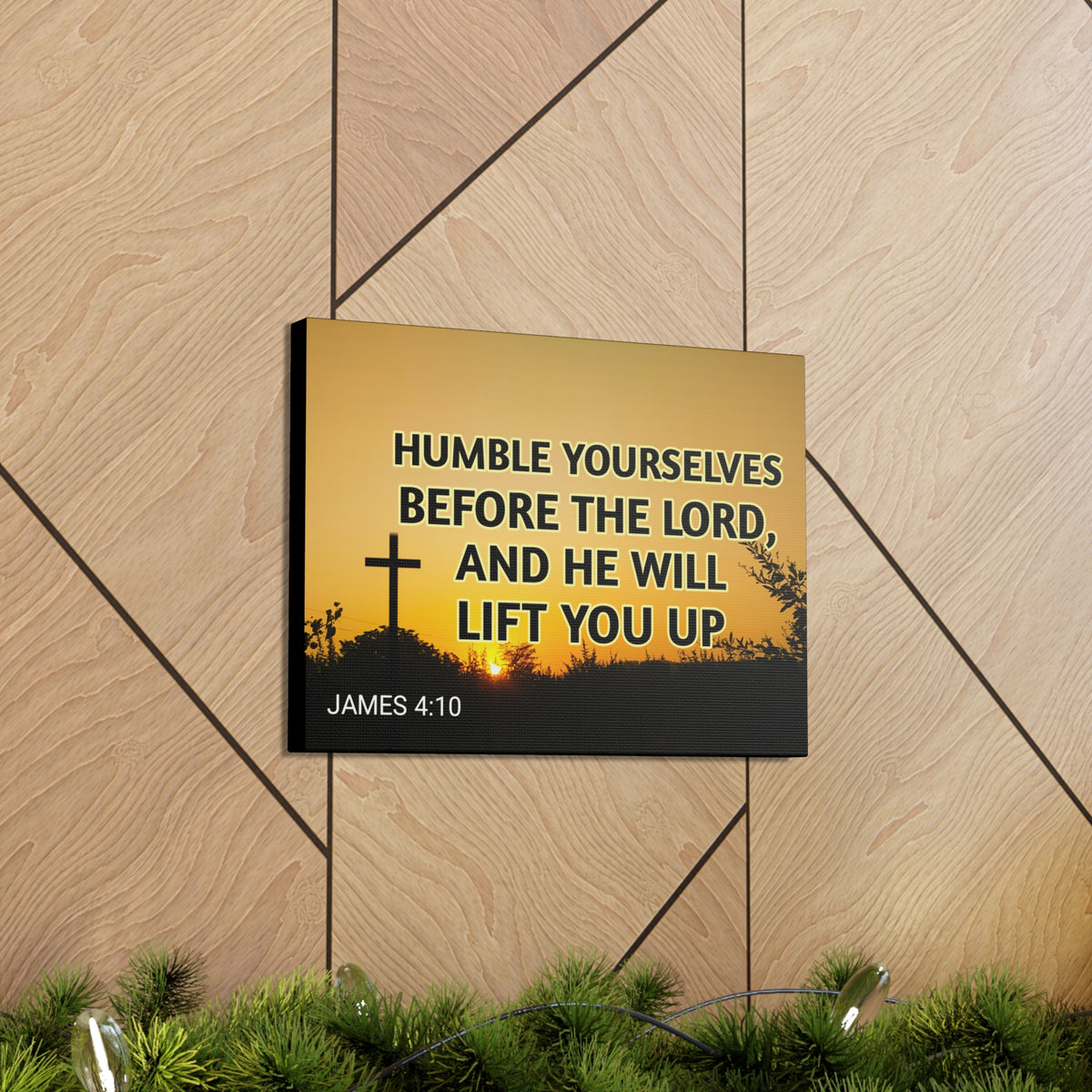 Scripture Walls Humble Yourselves James 4:10 Bible Verse Canvas Christian Wall Art Ready to Hang-Express Your Love Gifts