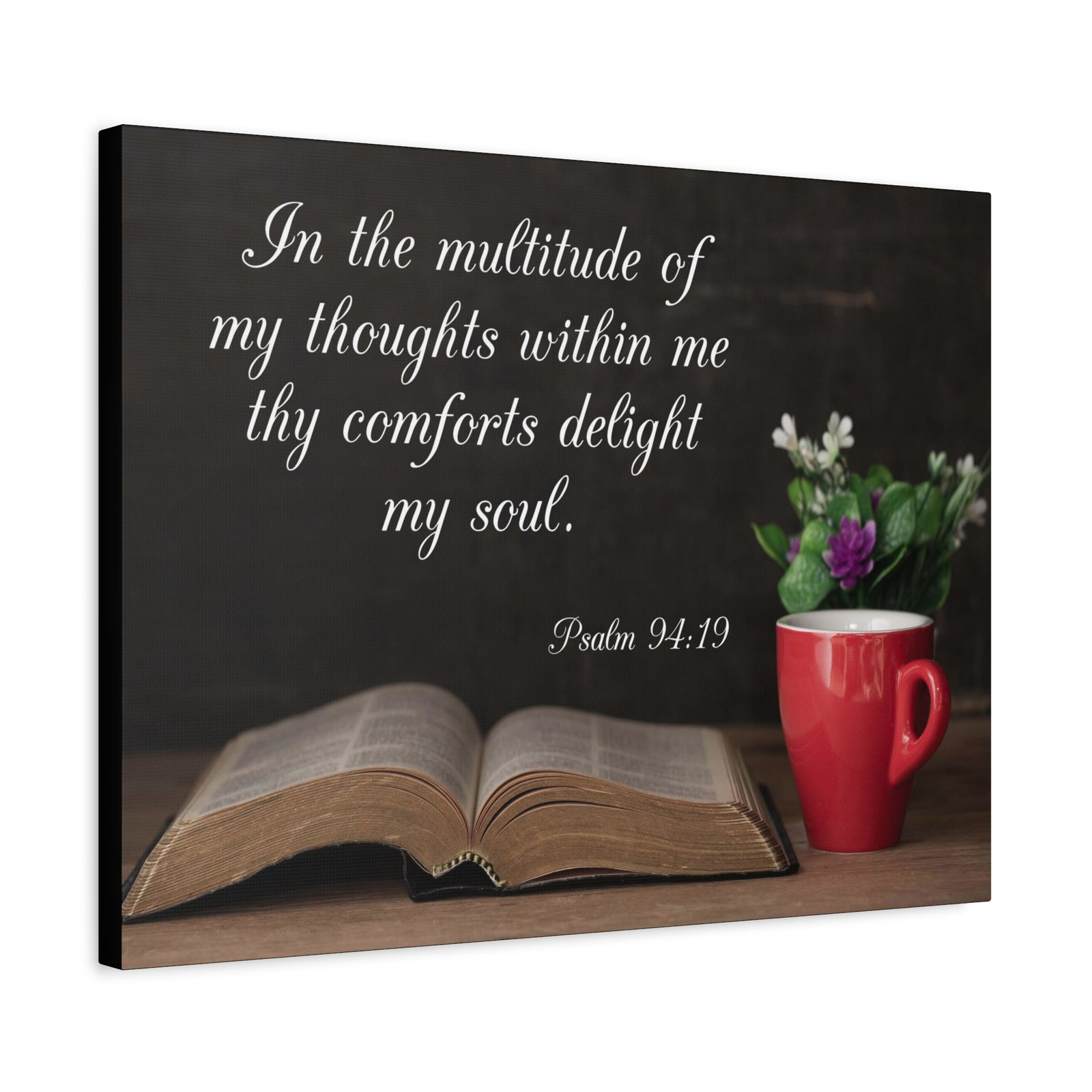 Bible Verse Canvas Delight My Soul Psalm 94:19 Wall Art Christian Home Decor-Express Your Love Gifts