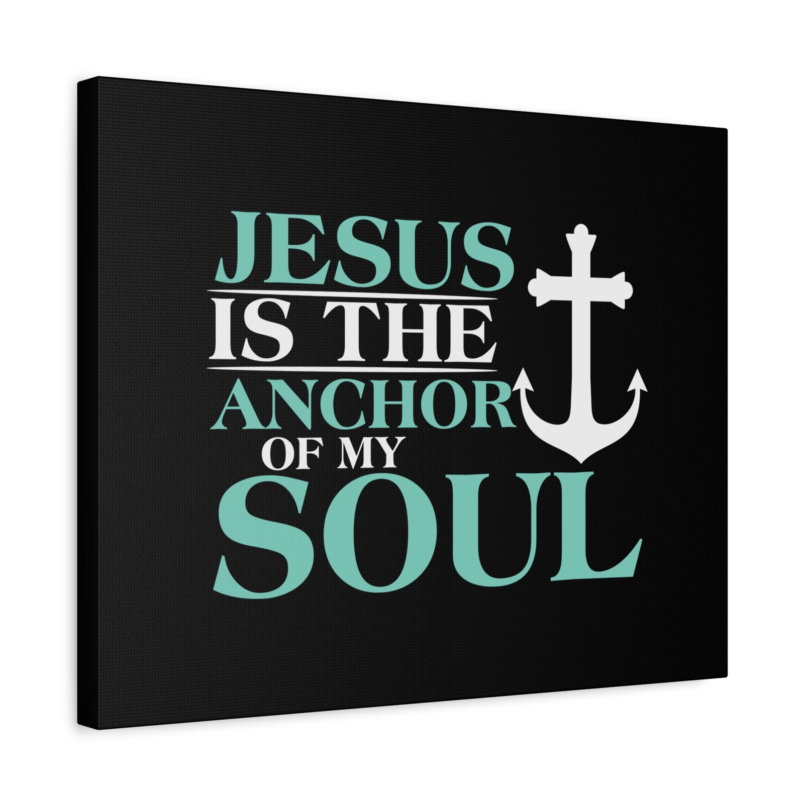 Scripture Canvas Anchor Of My Soul Psalm 119:81 Light Blue Christian Wall Art Bible Verse Print Ready to Hang-Express Your Love Gifts